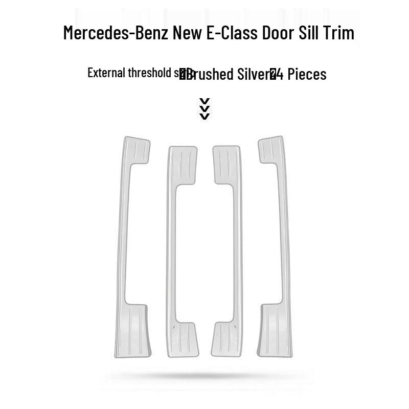 Mercedes-Benz E-Class E300L/E260L 2024-25 Door Sill Scuff Plates & Trunk Protector Welcome Pedal Decoration