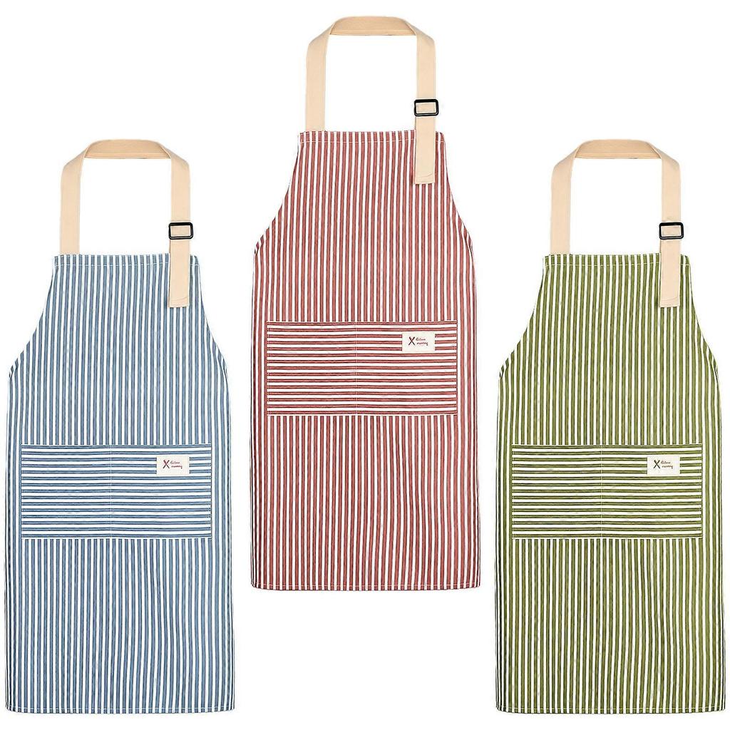 Verstellbare Baumwoll-Leinen-Schürze Mit Atmungsaktivem Stoff Ideal Für Kochen Backen Und Kunstprojekte Mehrfarbig