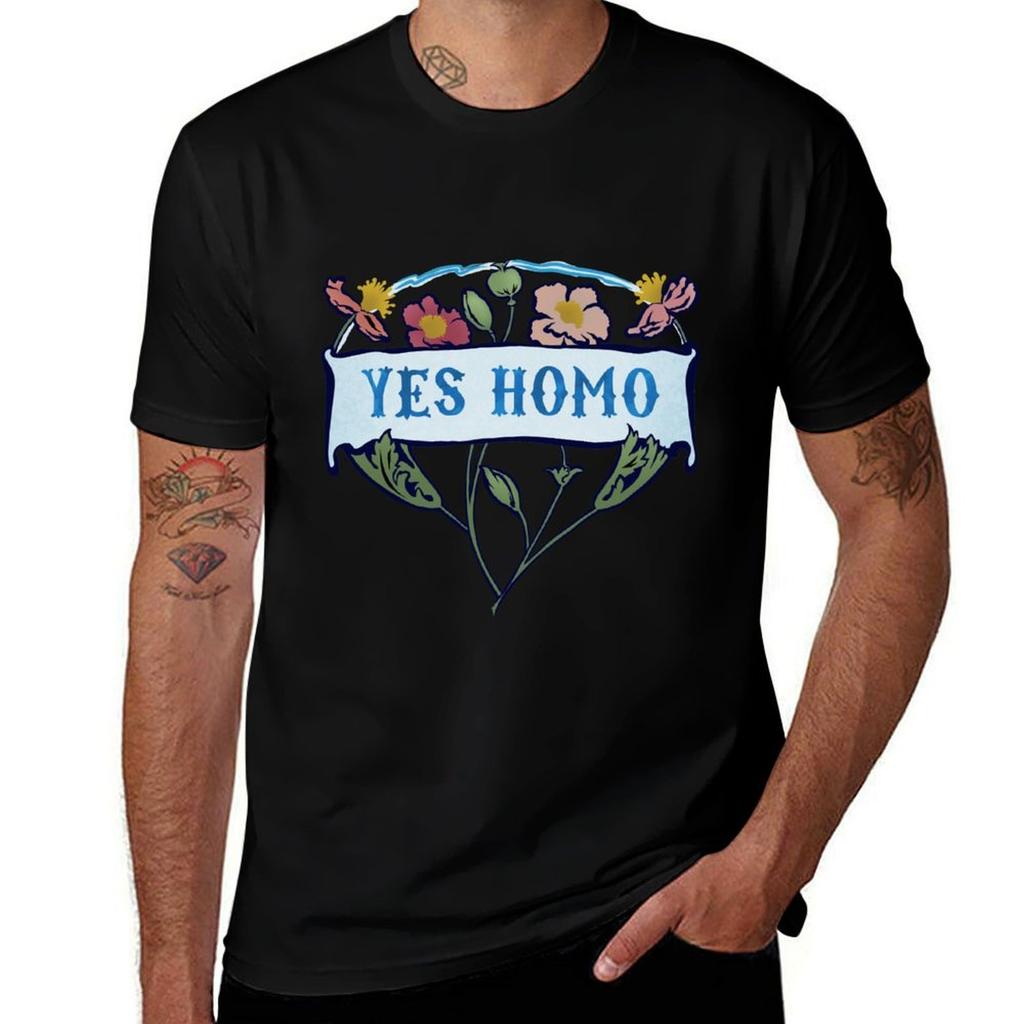 Yes Homo Tshirt Minimalist Casual Short Sleeve Top