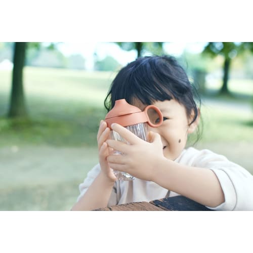 KINTO BONBO Straw Mug, 260ml, Orange, Kids/Baby, Dishwasher Safe, 26452