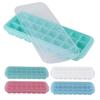 24-Grid Small Cubes Silicone Ice Tray with PP Lid Silicone Ice Mold for Home Kitchen Ice Mold Kitchen Supplies Ice Tray with Lid