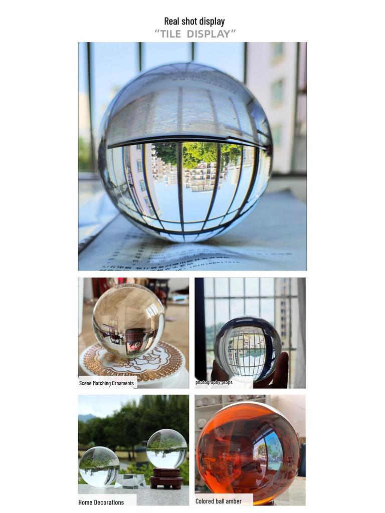 Transparent K9 Crystal Glass Ball Ornament - Ideal Gift for Leader or Elder, Perfect for Living Room or Office Decor