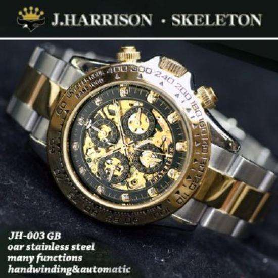 John Harrison JOHN HARRISON Automatic Watch with Stone JH003-GBK [item]
