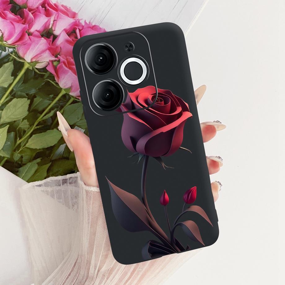 For Itel A80 A90 A95 A70 A60 A60s Phone Case Matte Soft TPU Bumper Cover Cool Cartoon Luxury Butterfly Flower Bow Pattern Funda