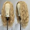 Long Blonde Highlight Natural Wave Long Curly Wavy 13X4 Lace Front Wigs for Women Honey Blonde Mixed 613 Colored Synthetic Hair