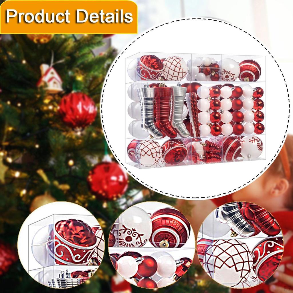 150 Pieces Christmas Ball Ornaments Baubles Hanging Balls Xmas Decorations for Home