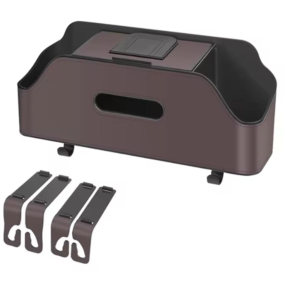 Universal Car Seat Back Storage Box Multi-Functional Vehicle Mounted Tissue Box Rear Seat Storage Cup Holder Hook Car Accessorie
