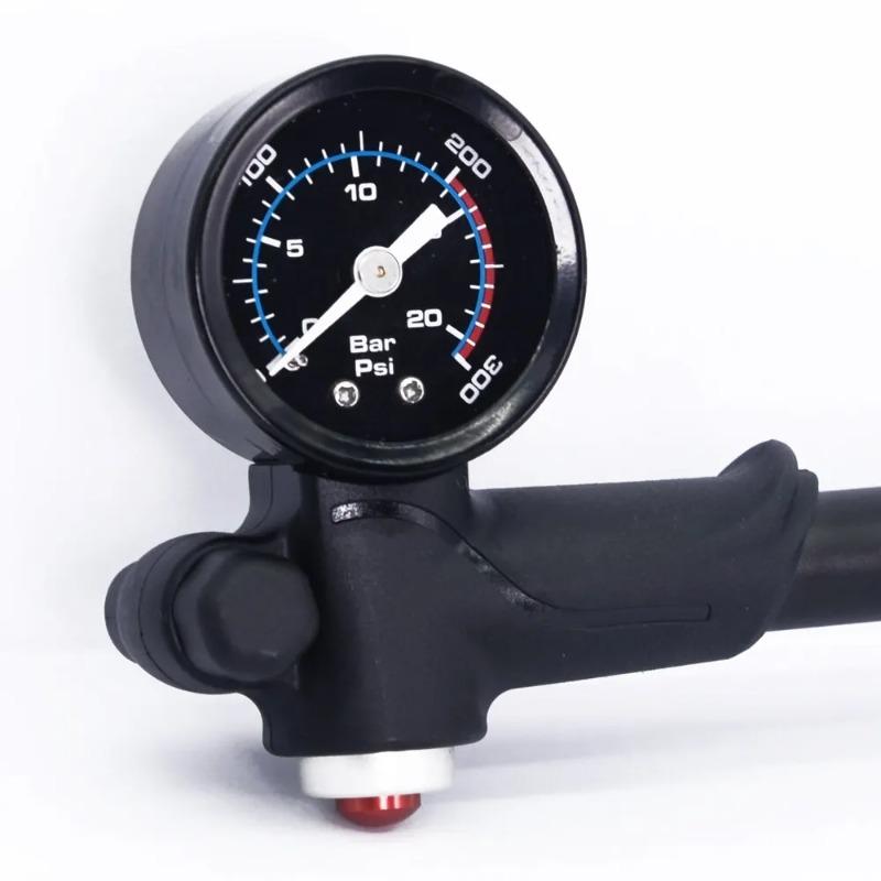 1pcs Aluminum alloy front fork air pump Portable High-pressure Bike Air Pump with Gauge for Fork Rear Suspension Shock Absorber