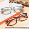 Classic Square Reading Glasses High-Definition Blue Light Blocking Ultra-Light +4.0 for Men Women