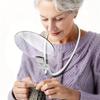 Portable 5X Magnifying Glass 13cm Sewing Accessories Hands Free Magnifying Glass HD Optical Glass Lenses Embroidery Magnifier