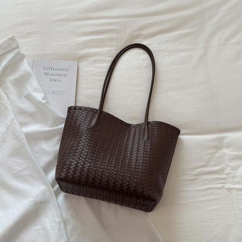 Tote Bag - Retro Woven Shoulder Bag - Hand-held Underarm Bag