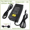 36V Charger Output 42V4A Battery Charger for 10Series 36V 37V Li-ion Battery Charger DC 5.5mm*2.1mm Fast Charging