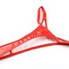 La-Pomme Cherry Love Shiny Enamel High-Cut T-Back Thong with Side Buckles Made in Japan