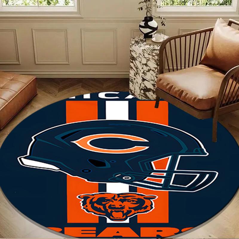 Chicago Bears  Round mat, Anti-slip Circle Carpet Chair rug For livingroom,Bedroom, doormat home decor Gift Christmas Gifts