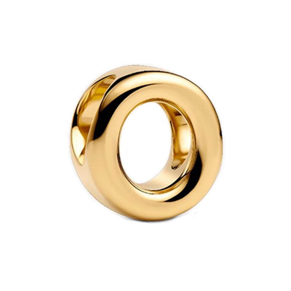 Golden Copper Metal 26 Letter Alphabet Charm Bead Component Compatible With Do It Yourself Bracelet High Quality Fine Jewelry Necklaces Neutral Style