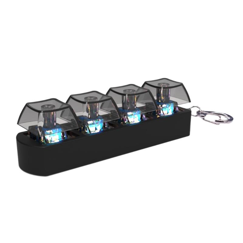 

4-Key Keycap Tester Keyboard Clicks Toy With LED Lights Keyboard Clicks For Anxiety Relief And Focusing Enhancement