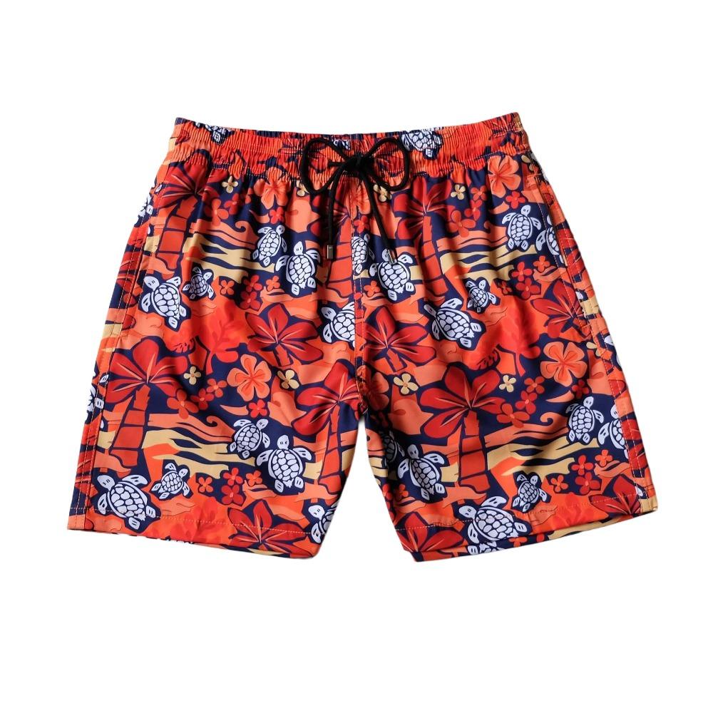 Costume da Bagno da Uomo Brand Tartaruga Shorts da Nuoto Estivi Asciugatura Rapida Pantaloncini da Spiaggia Con Tasche Laterali e Fodera in Rete Costumi da Bagno