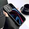 Gradient Black Phone Case for iPhone 15/16/17 Pro Max - Blue/Red Protection