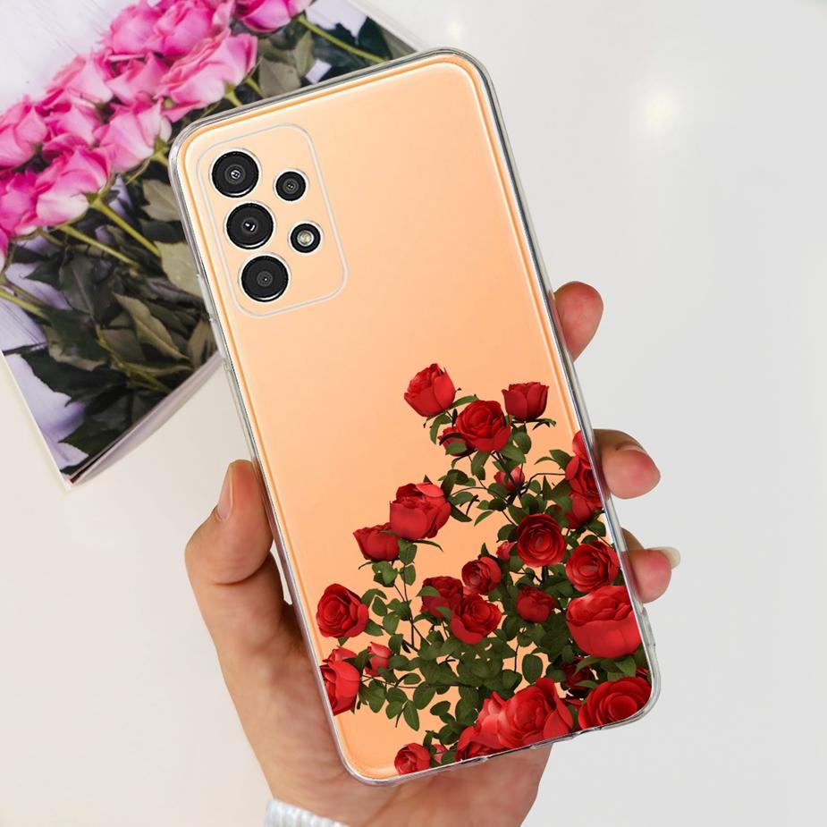 For Samsung Galaxy A13 Case A23 A33 A53 5G Cute Painted Cover Clear Silicone Soft TPU Phone Case For Samsung A53 A 13 23 33 Bags