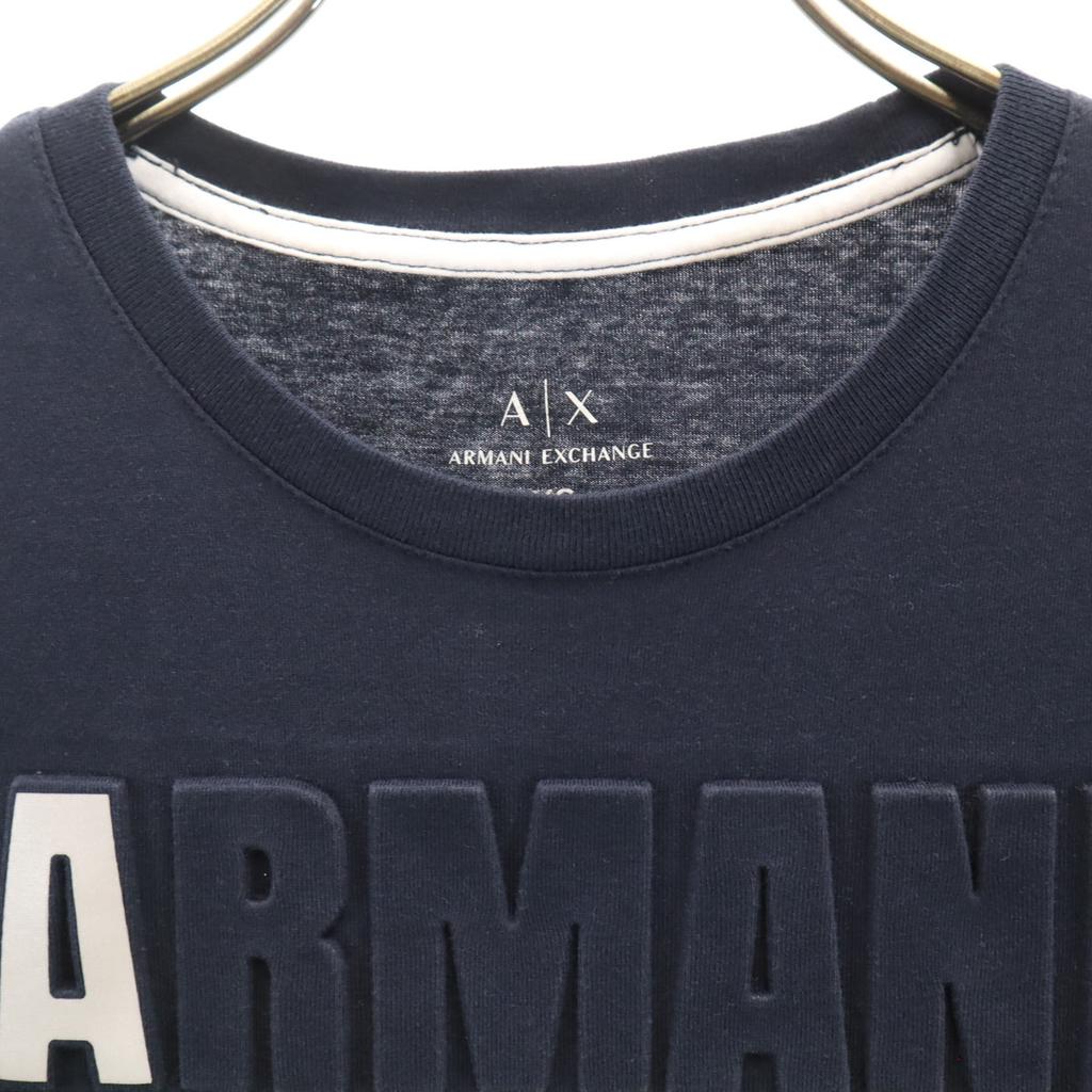 ARMANI EXCHANGE Embossed logo Short sleeve T-shirt XS Navy Men's Used