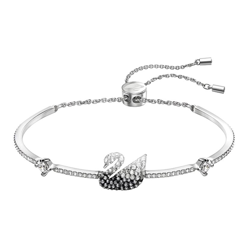 Swarovski Ikonisches Schwanen-Schwarz-Weiß-Gradienten-Armband-Set Damenschmuck ES2021071306
