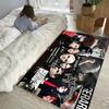 Rock Music Flag Floor Mat Soft Thickened Absorbent Non-Slip Bedroom Living Room Door Mat Home Decor Flannel Rugs