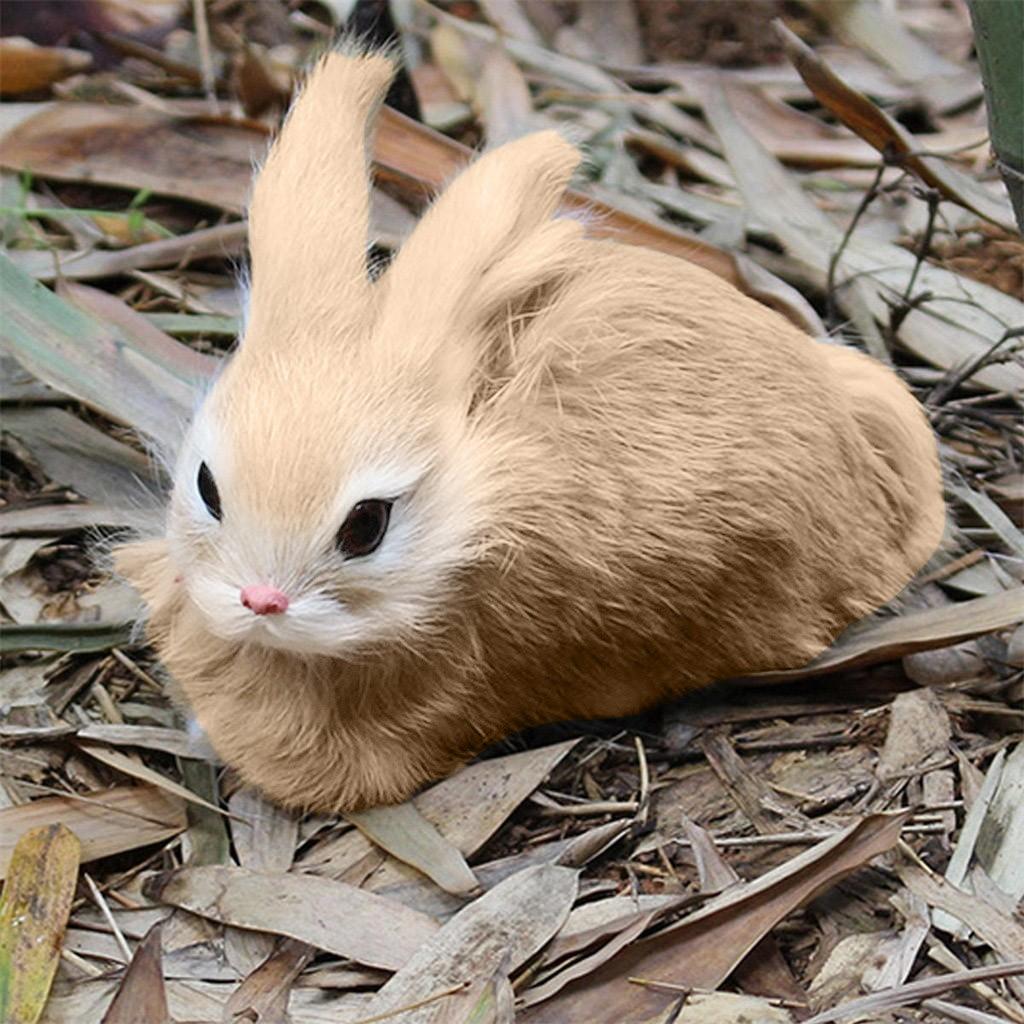15cm Realistic Cute Plush Rabbits Lifelike  Simulation Toy Birthday Gift