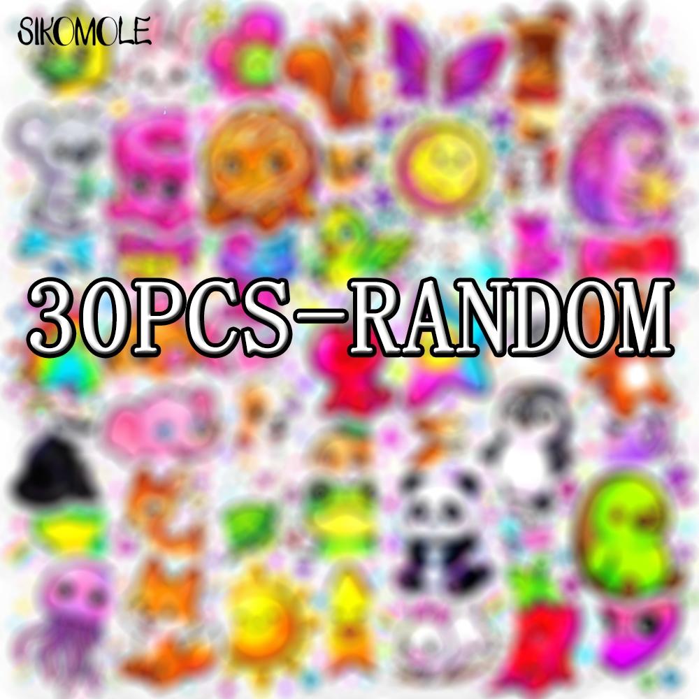 10 30 50Pcs Cartoon Animal Cute Stickers Shining Food Diy Book Skateboard Guitar Luggage Suitcase Decoration Graffiti Sticker