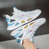 Large Size Men's Shoes New Men's Casual Sports Shoes Fly-woven Breathable Running Shoes Socks Trendy Men's Shoes