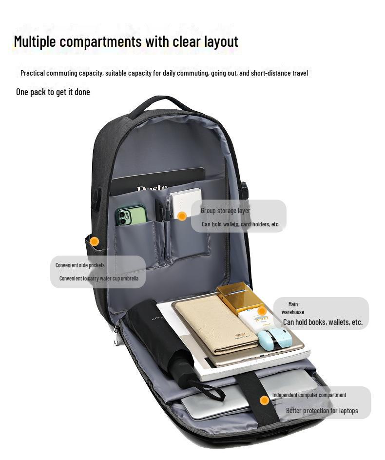 Reflektierender wasserdichter Pendler- und Studentenrucksack