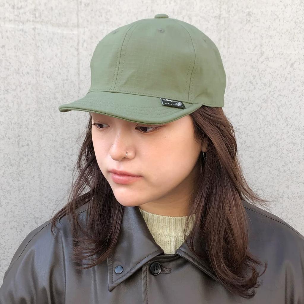Basic Enchi Cordura NYCO Short Cap Made In Japan Fabric Stretch Lipstop Short Brim Unisex Free Size Green
