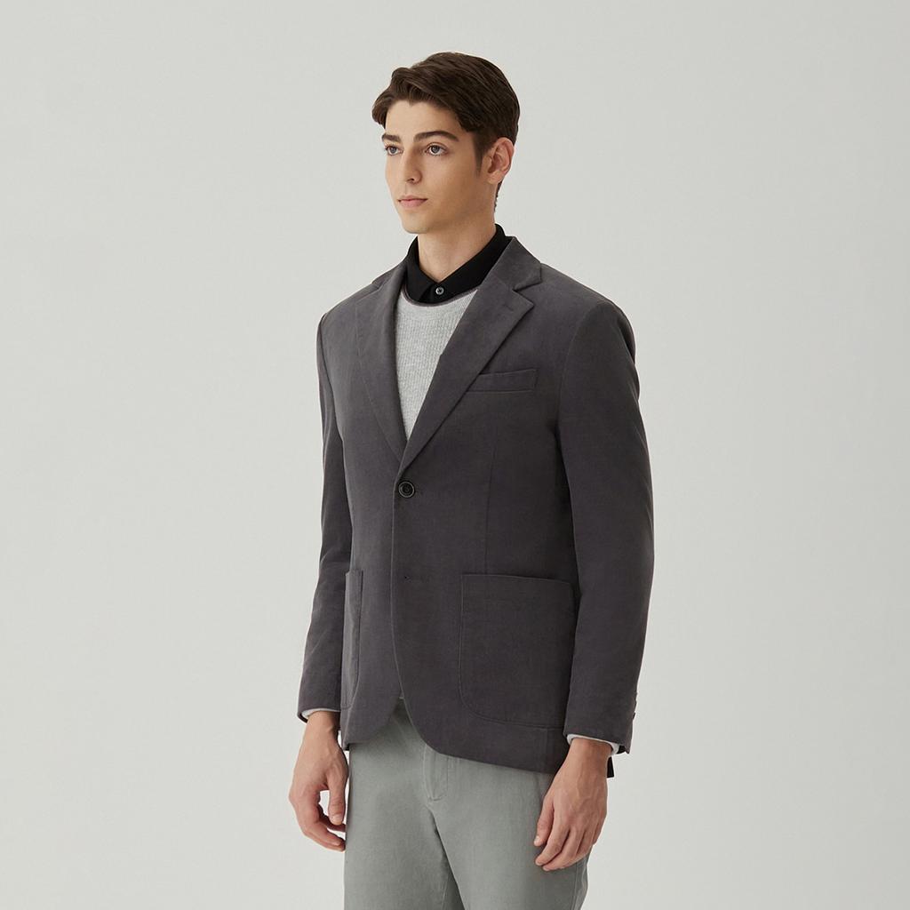 Ferraromilano Three-Bone Corduroy Set-Up Jacket D/Grey (Am0Ejk35337)