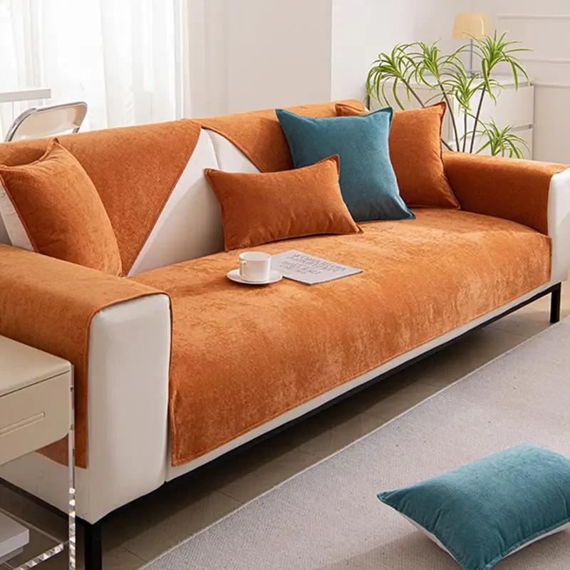 

Простой однотонный чехол для дивана, водонепроницаемый, удобный, коврик для спинки дивана, защитный чехол для мебели от мочи домашних животных 2seater 70x150cm