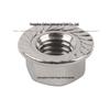 304/201 Stainless Steel Left-Hand Locking Flange Nut with Anti-Slip Washer, Fine Thread M3-M10