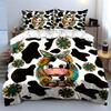Cute Cow Sunflower Print Set Soft Comfortable Duvet Cover Bedding Set Included 1*Duvet Cover & 2*Pillowcases, Gift