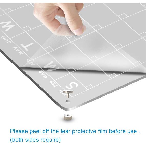 Acrylic Calendar for Fridge with 3 Packs Stickers & 3 Markers - Clear Magnetic Calendar for Refrigerator, Dry Erase Calendars for Fridge Whiteboard,