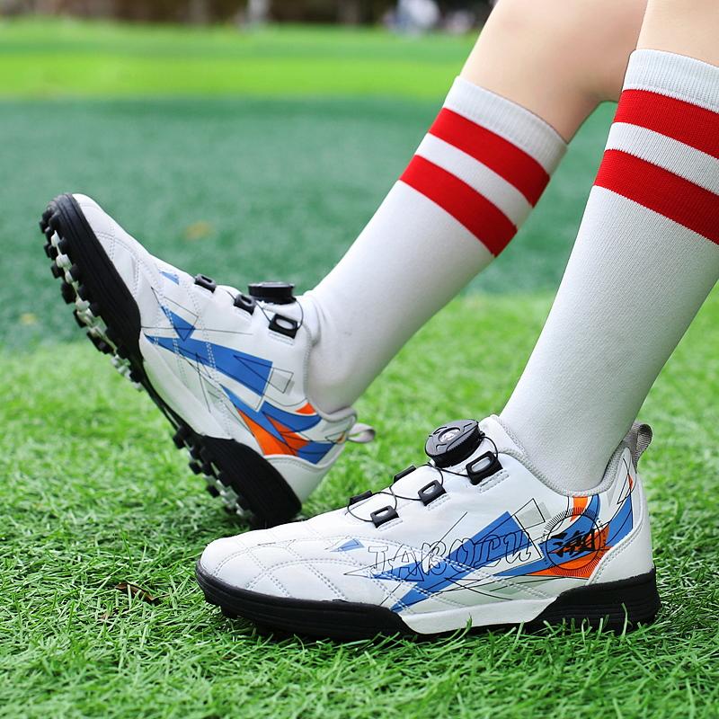 Kids Sneakers Children's Soccer Shoes Non-slip Boys Girls Football Boots Outdoor Ultralight Soccer Trainers Leather Futsal Shoes