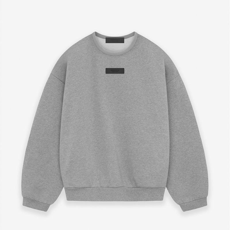 2024SS Velvet Round Neck Sweatshirt - Elastic Binding, Essentials Trendy Brand