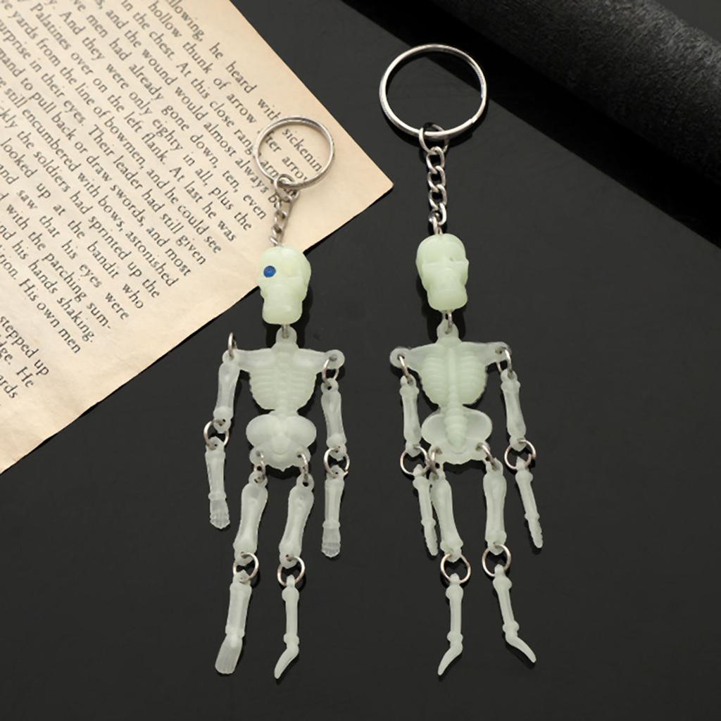 Luminous Skull Keychain Personality Gothic Accessories Halloween Car Keychains