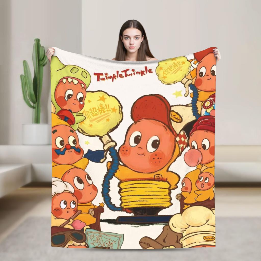 Twinkles Cartoon Twinkles Blankets Quality Super Warm Throw Blanket Autumn Airplane Travel Living Room Fluffy Bedspread