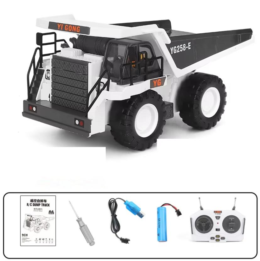 2.4G RC Excavator Children Toys Remote Control Excavator Toys Kids Radio Control Dump Truck Bulldozer Car Toys Gift