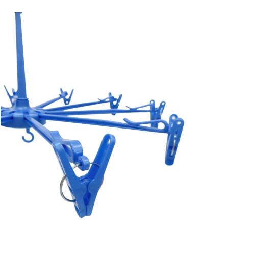 Towa Sangyo Neosoul Mini Parasol Hanger, Holds 10 Laundry Clothes, Blue, Approx. 43cm X H24cm