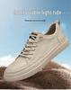 Men's Cowhide Retro Lace-up Summer Board Shoes - Breathable, Trendy, Casual