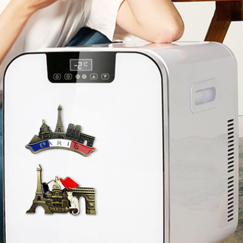 3D French Paris Metal Fridge Magnets Retro Paris Stickers For Fridge World Tourist Souvenir Collection Gifts Home Decoration