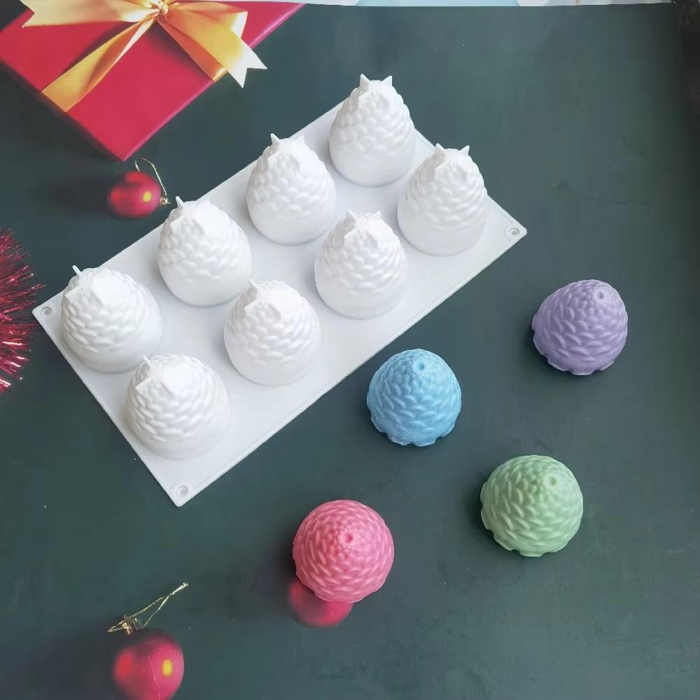 Silicone Pinecone Mousse Cake Mold 8 Holes Non-Stick DIY Baking Molds High Temperature Resistance Easy To Clean