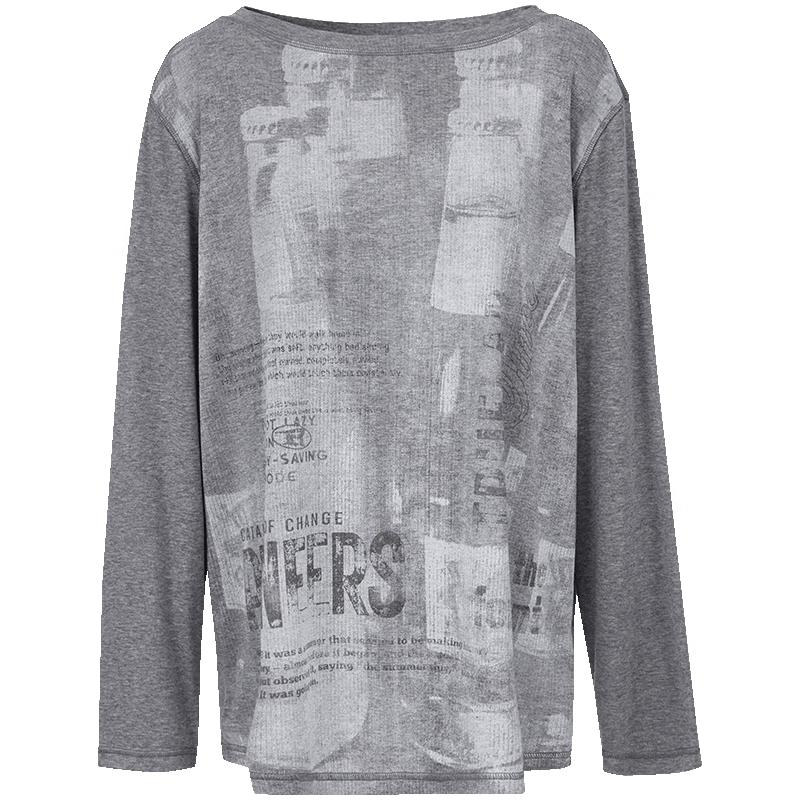 ONLY Women s Loose Fit Drop Shoulder Graphic Long-Sleeve T-Shirt S