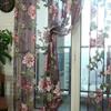 Home Curtain Panel Coffee Shop 1*2.5m Floral Tulle Window Drape Sheer Scarf