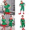 Festive Green Elf Santa Claus Costume For Adults And Kids Perfect For Family Christmas Celebrations
