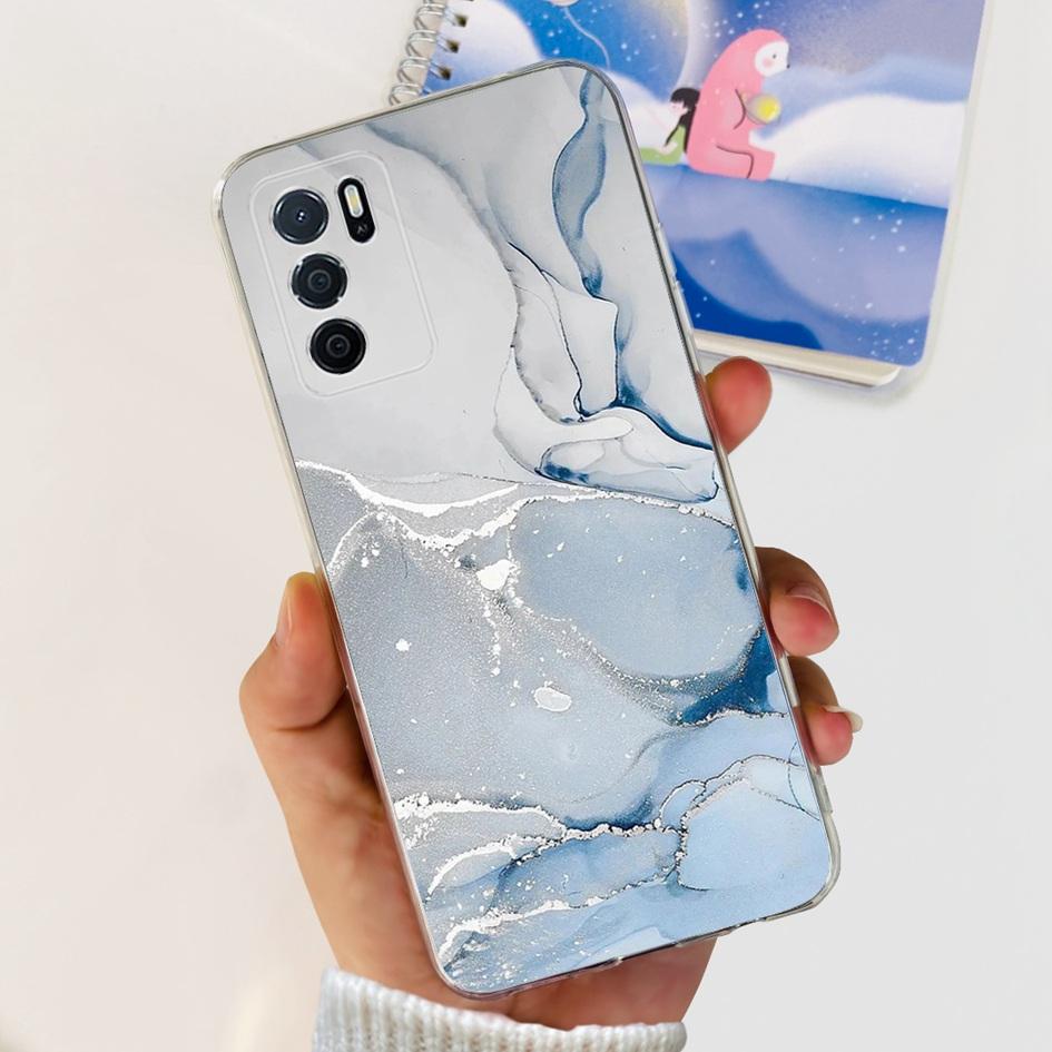 For OPPO A54S Case CPH2273 Back Cover Luxury Marble Cartoon Soft Silicone Phone Case For OPPO A16 CPH2269 A16S CPH2271 Funda New
