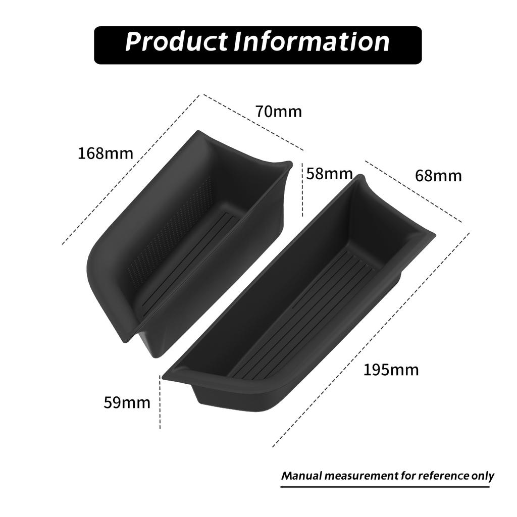 2 Stück für Honda Freed 2025 2025 Vordertür Seitenfach Aufbewahrungsbox Türhalter Ablage Organizer Autoinnenzubehör Schwarz